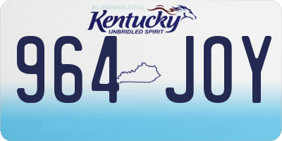 KY license plate 964JOY