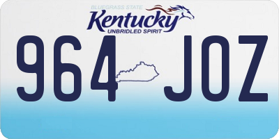 KY license plate 964JOZ