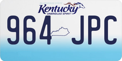 KY license plate 964JPC
