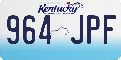 KY license plate 964JPF