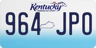 KY license plate 964JPO