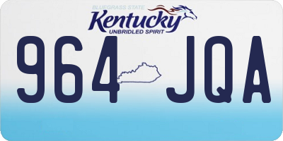 KY license plate 964JQA