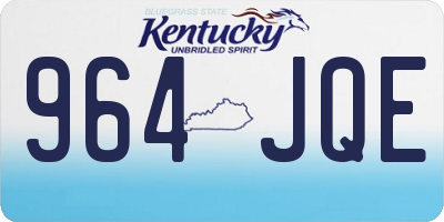KY license plate 964JQE