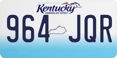 KY license plate 964JQR