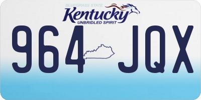 KY license plate 964JQX