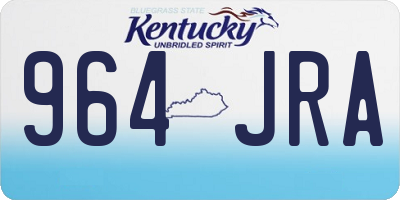 KY license plate 964JRA