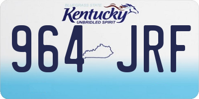 KY license plate 964JRF
