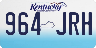 KY license plate 964JRH