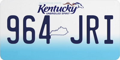 KY license plate 964JRI