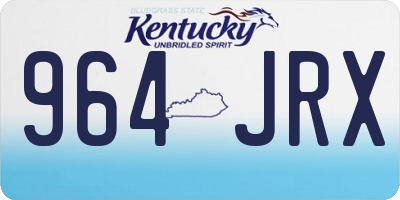 KY license plate 964JRX
