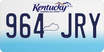 KY license plate 964JRY