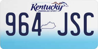 KY license plate 964JSC