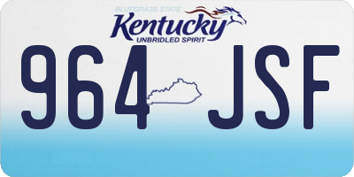 KY license plate 964JSF