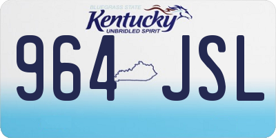 KY license plate 964JSL