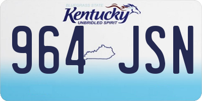 KY license plate 964JSN