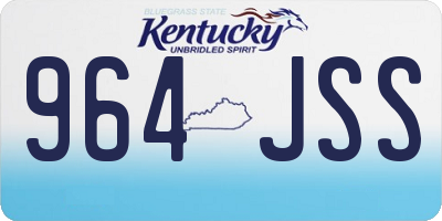 KY license plate 964JSS