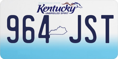 KY license plate 964JST