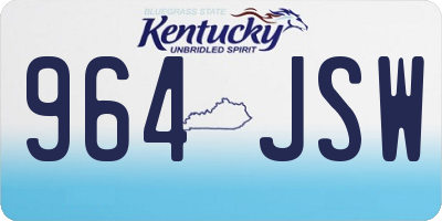 KY license plate 964JSW