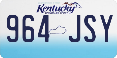 KY license plate 964JSY