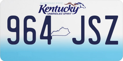KY license plate 964JSZ