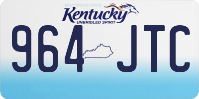 KY license plate 964JTC