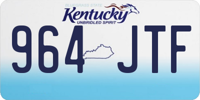 KY license plate 964JTF