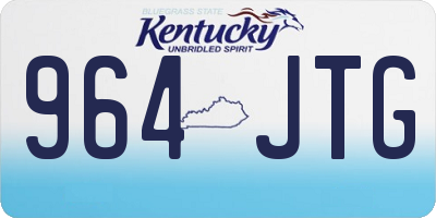 KY license plate 964JTG