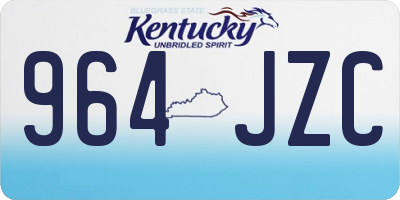 KY license plate 964JZC