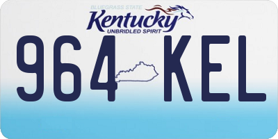 KY license plate 964KEL