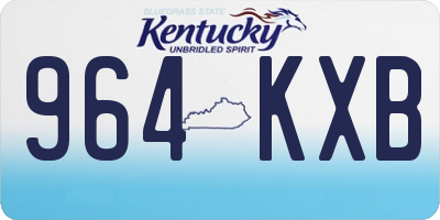 KY license plate 964KXB