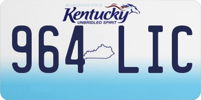 KY license plate 964LIC