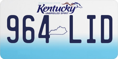 KY license plate 964LID