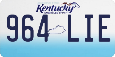 KY license plate 964LIE