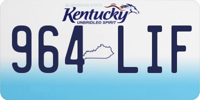 KY license plate 964LIF