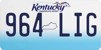 KY license plate 964LIG