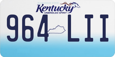 KY license plate 964LII
