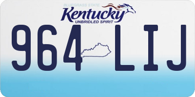 KY license plate 964LIJ