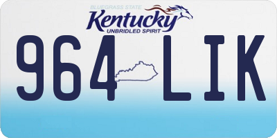 KY license plate 964LIK