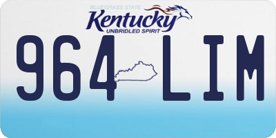 KY license plate 964LIM