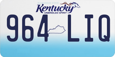 KY license plate 964LIQ