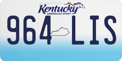 KY license plate 964LIS