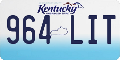KY license plate 964LIT