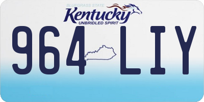 KY license plate 964LIY