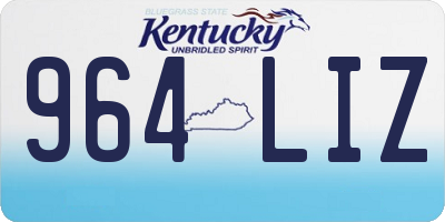 KY license plate 964LIZ