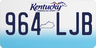 KY license plate 964LJB