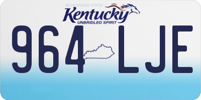 KY license plate 964LJE