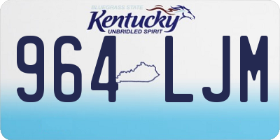 KY license plate 964LJM