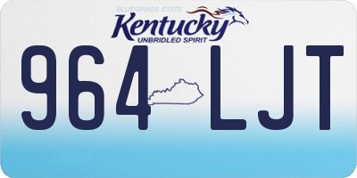 KY license plate 964LJT