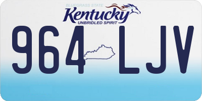 KY license plate 964LJV