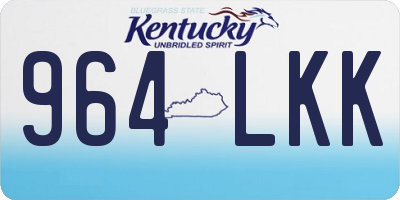 KY license plate 964LKK